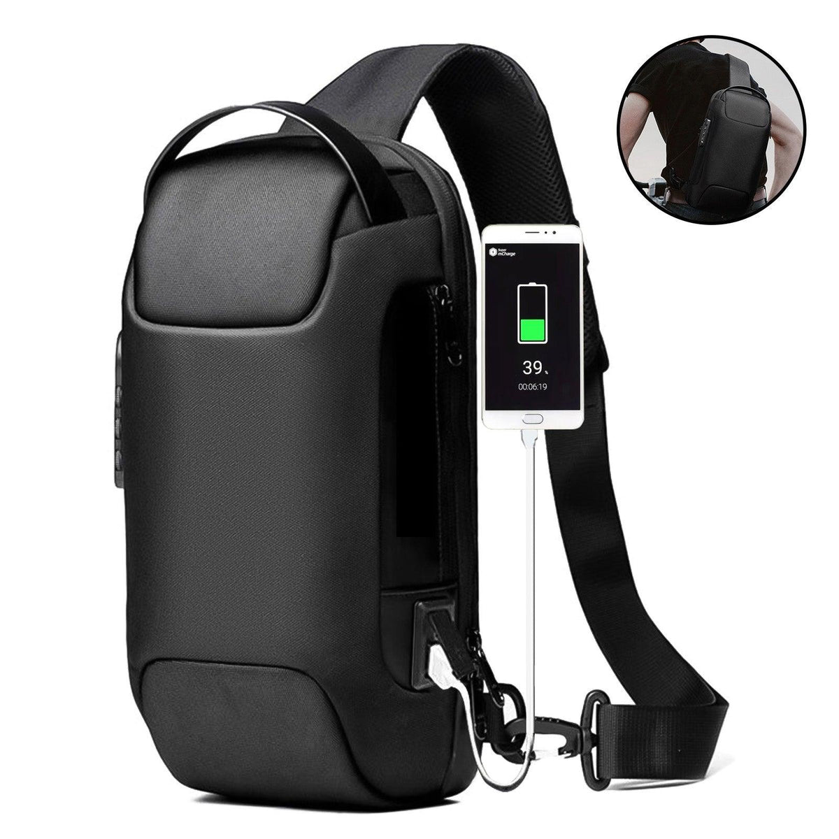 Men's Waterproof Oxford Multifunction Crossbody Bags Anti-theft Shoulder Bags Messenger Sling Chest Bag Pack For Male Sling Shoulder Crossbody Waterproof Anti-theft Chest Bag Backpack Pack USB - Trendha