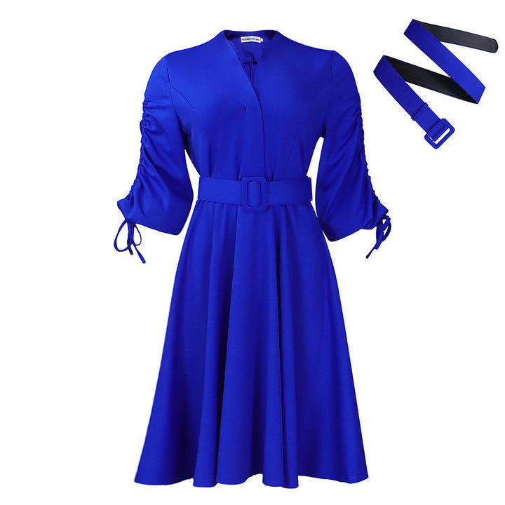 Temperament Plus Size Pleated Dress