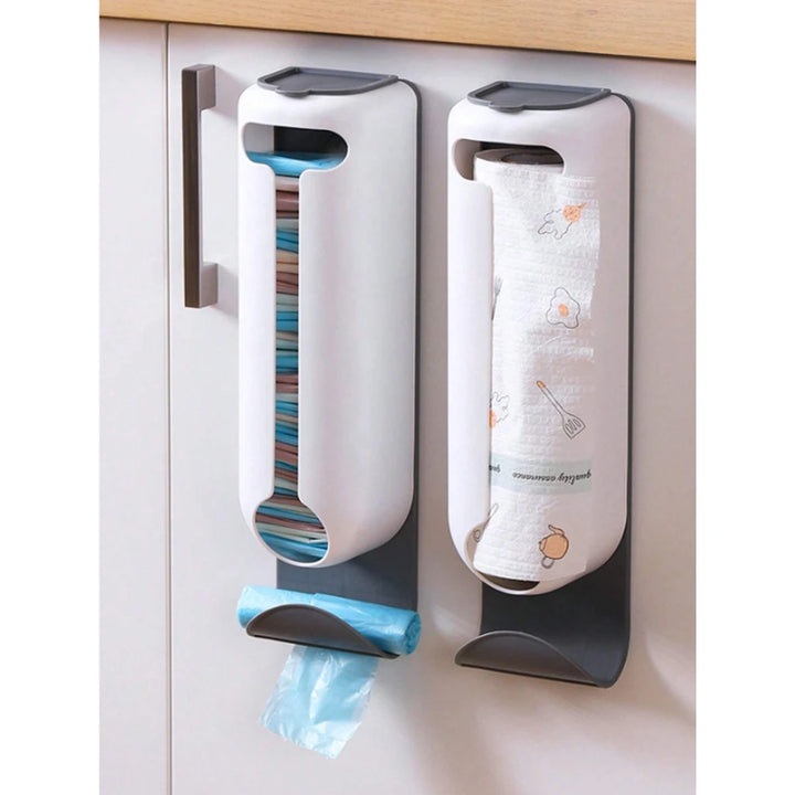 Innovative Wall-Mounted Plastic Bag Dispenser Organizer for Kitchen and Home