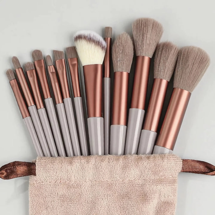 13Pcs Makeup Brushes Set - Soft Fluffy Beauty Tools for Foundation, Blush, Powder, Eyeshadow, Kabuki Blending