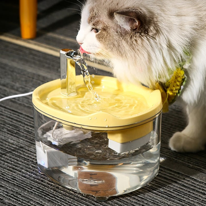 1500ml Ultra-Quiet Cat Water Fountain with USB Charging and Burnout Prevention