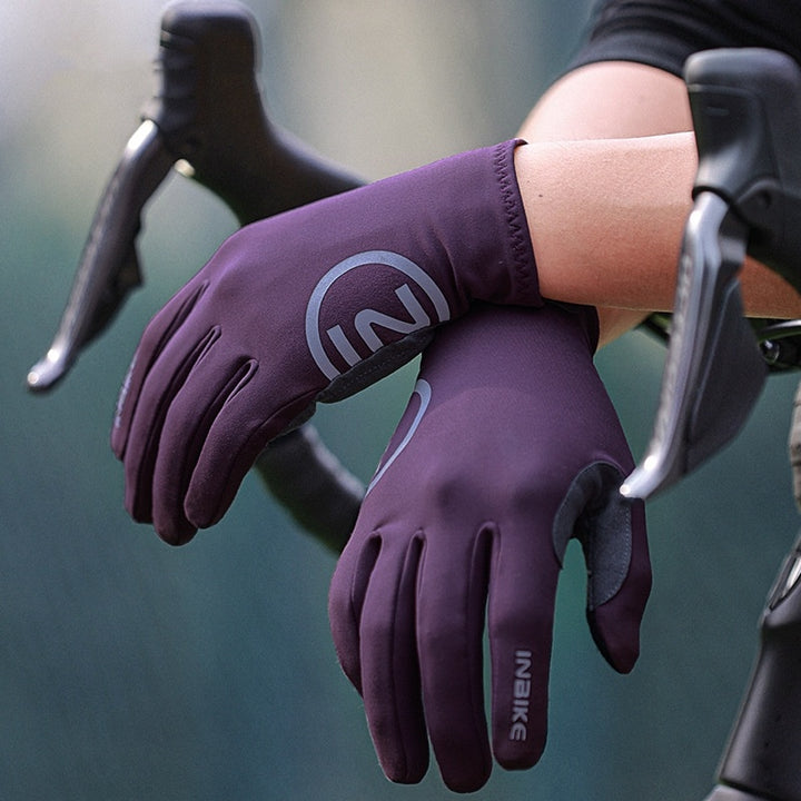 Riding Gloves Fleece-lined Warm Full Finger Touch Screen Shock Absorption