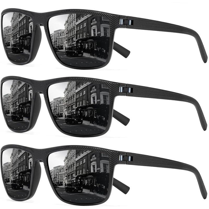 3PCS Square Polarized Sunglasses