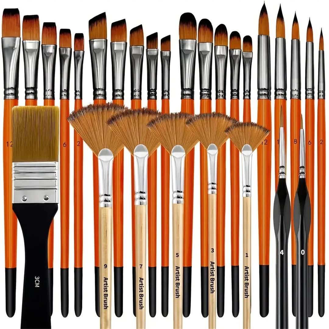 32 Pcs Premium Paint Brush Set for Acrylic Painting