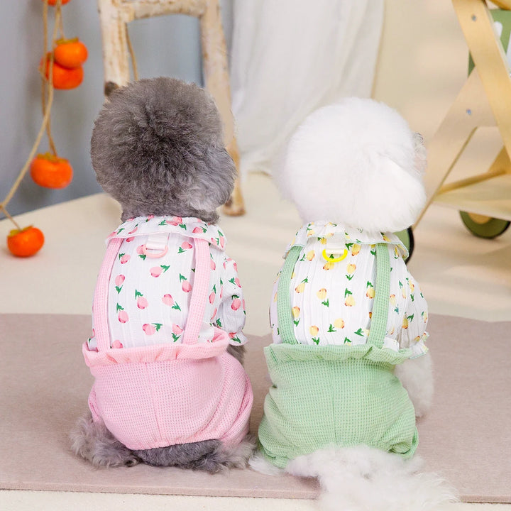 Flower Pattern Dog Jumpsuit