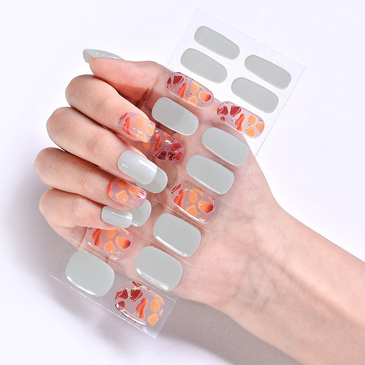 Internet Celebrity Semi-baked Gel Nail Sticker Waterproof And Durable 3d Paper Patch