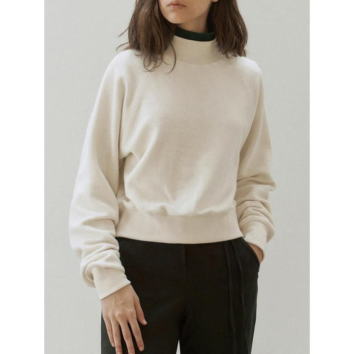 Chic Turtleneck Cotton Sweater for Women