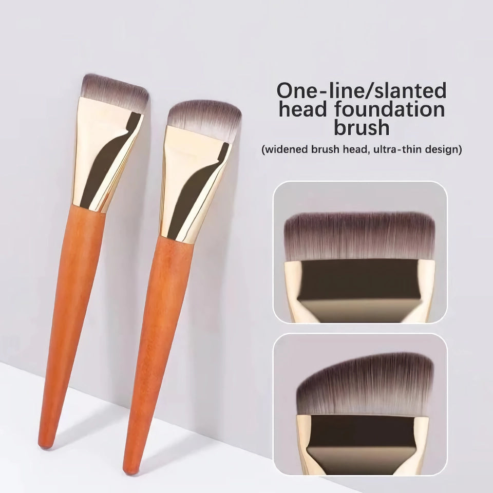 Ultra Thin Flat Foundation Brush for Seamless Makeup Application