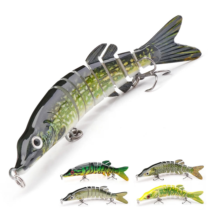 10cm 8.7g Mini Pike Crankbait Fishing Lure - Slow Sinking Artificial Swimbait for Pike, Bass, and More