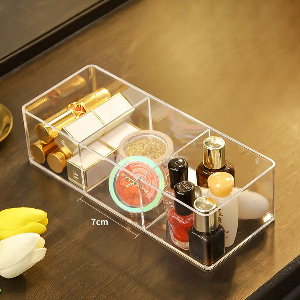 Clear Acrylic Makeup Organizer with Drawers – Lipstick and Cosmetic Storage Box