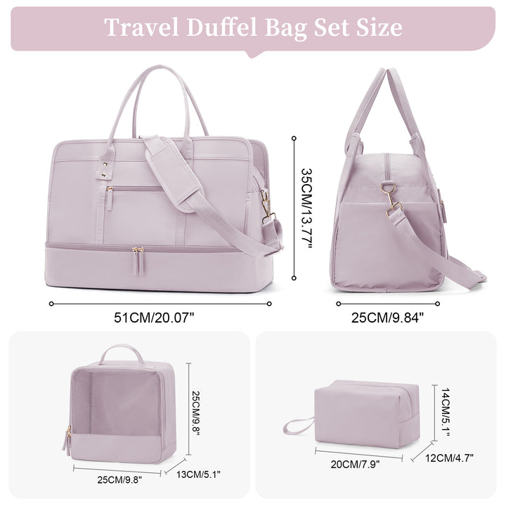 Women's Large Capacity Travel Tote Bag Set