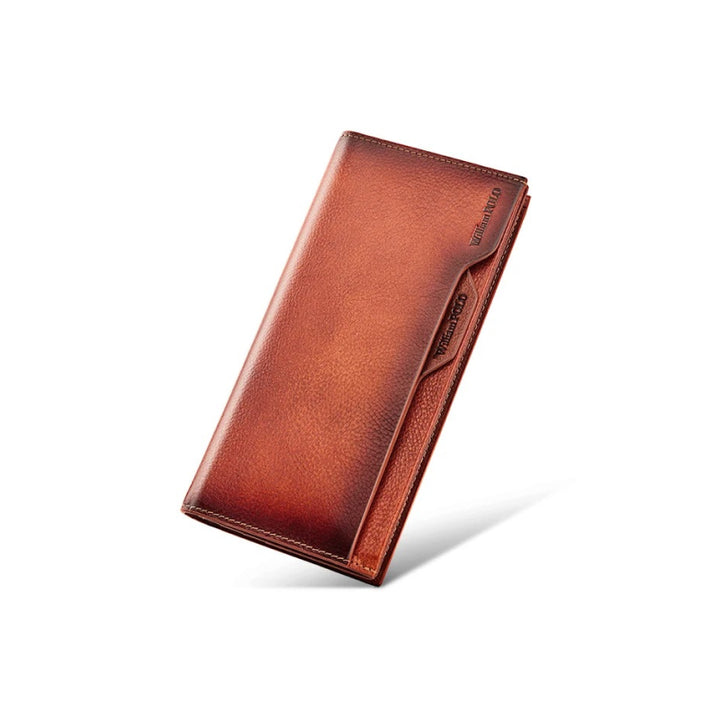 Long Leather Wallet with Strap