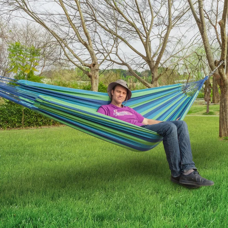 Portable Thick Canvas Hammock for Outdoor Camping and Leisure