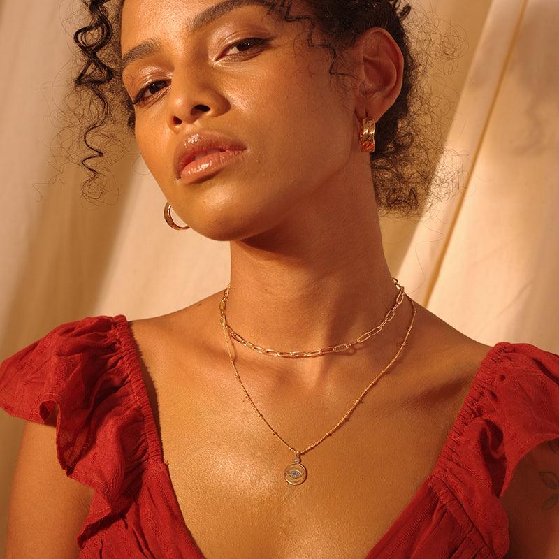 Devil's Eye Pendant Fashion Necklace - Trendha