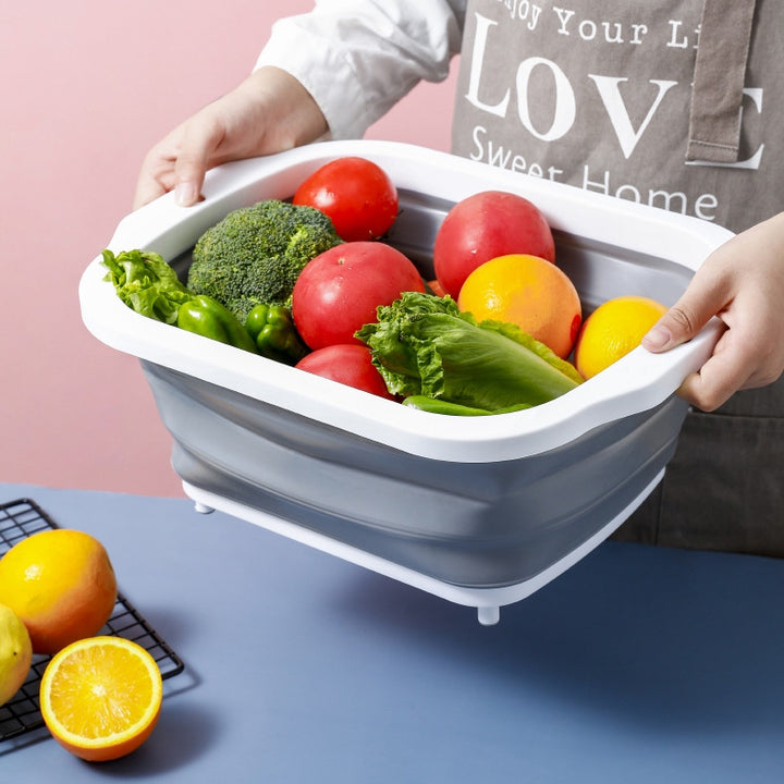 Portable Foldable Cutting Board and Washing Bucket