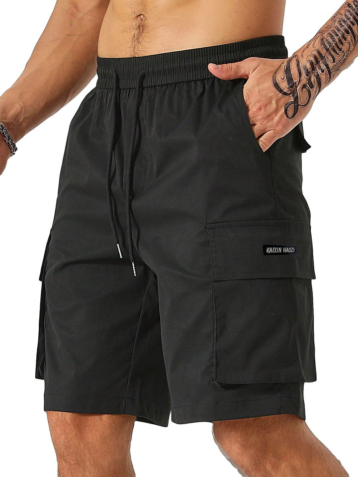 Drawstring Waist Men's Multi-pocket Workwear Shorts