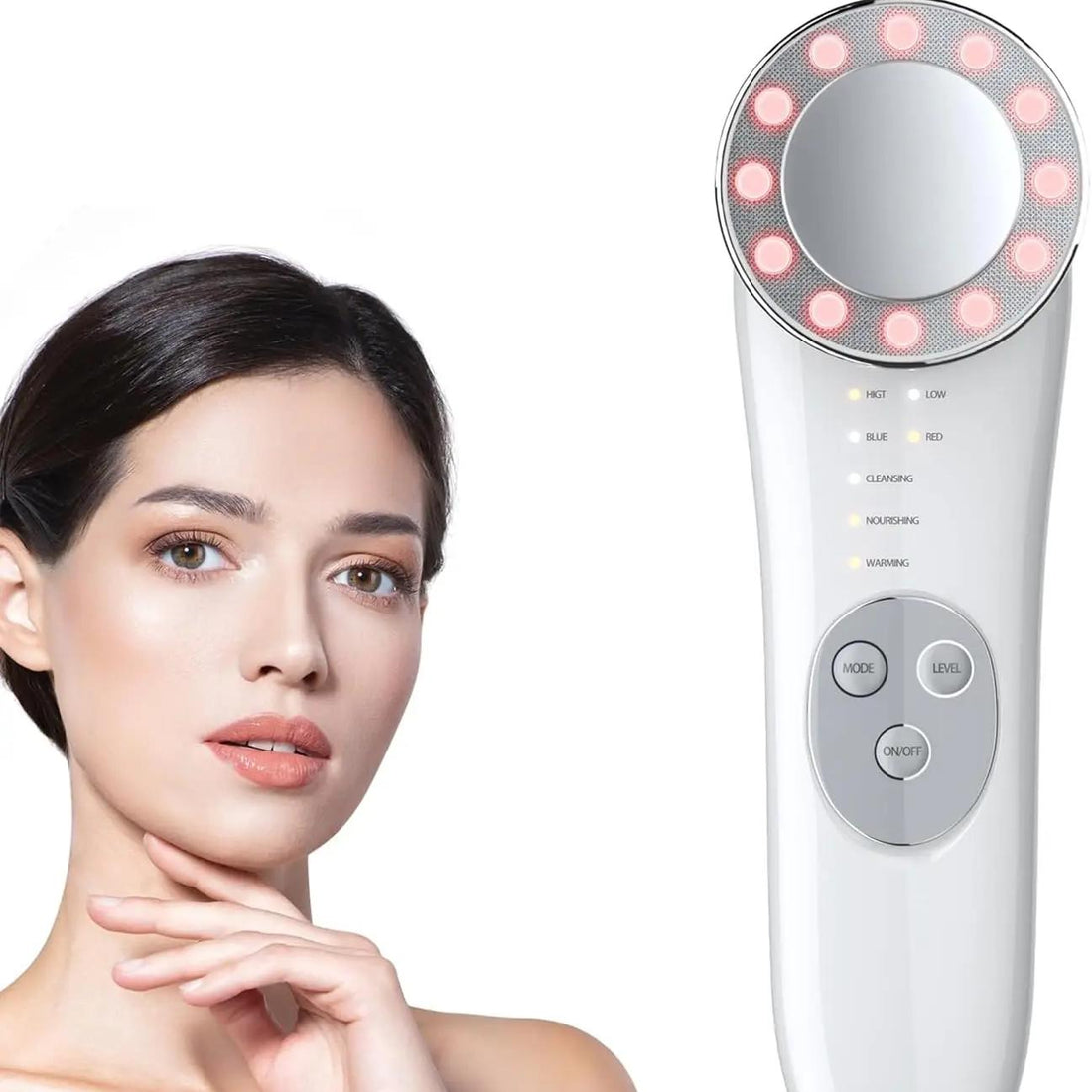 Rechargeable Facial Roller with Heat and Vibration