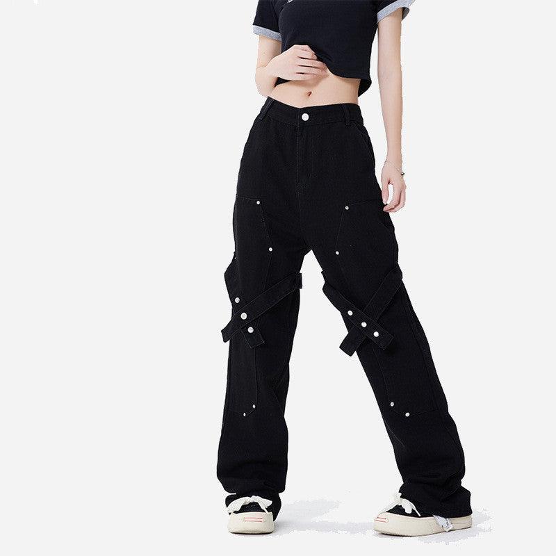 Distressed Heavy Industry Straight Casual Jeans - Trendha