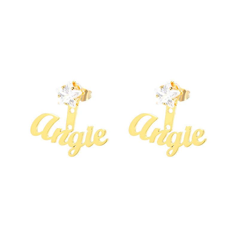 DIY Custom Name Earrings Can Be Customized In English - Trendha
