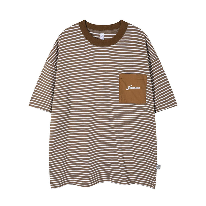 Vintage Stripe Patchwork Pocket Men&