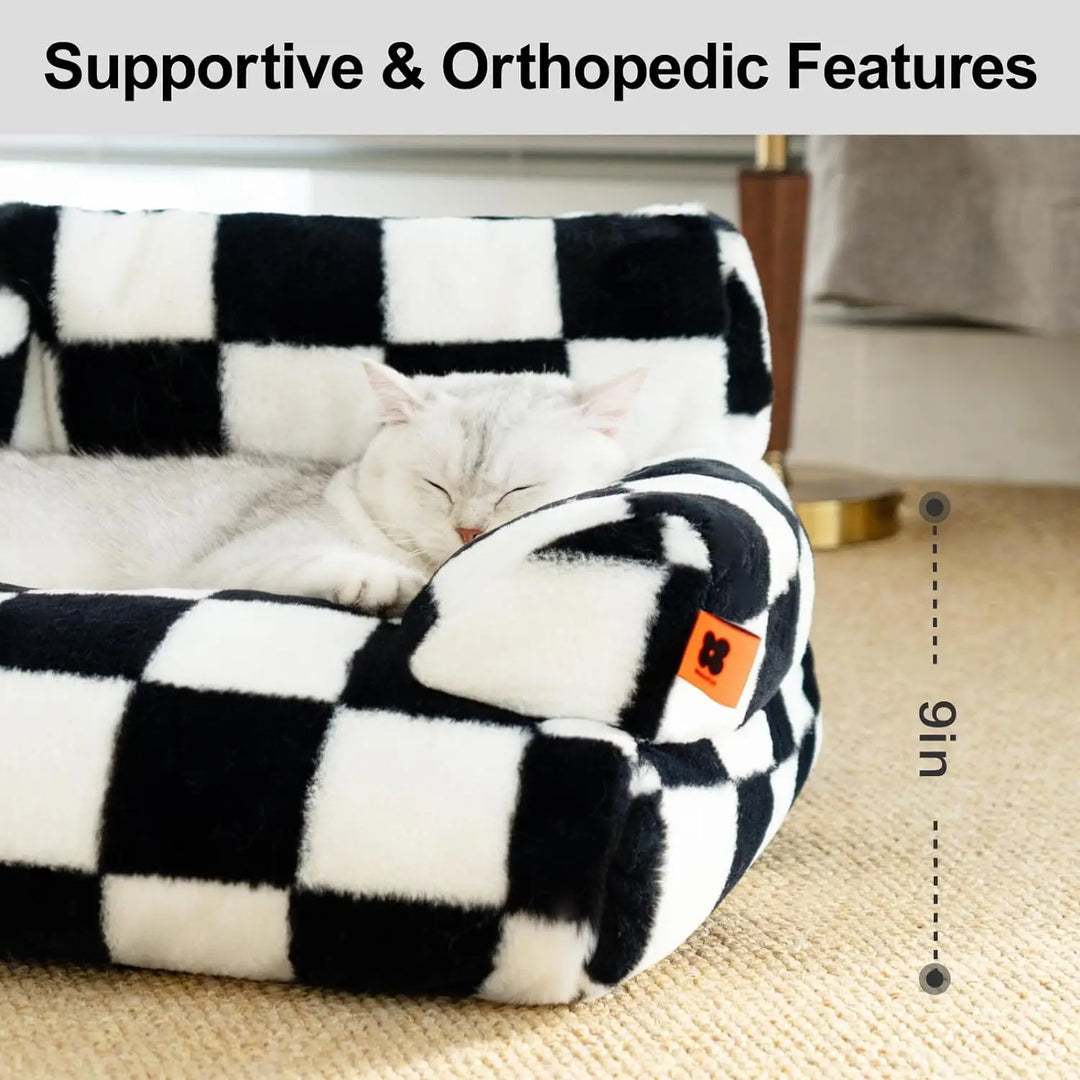 Cozy Washable Cat Couch Bed for Small Dogs and Cats