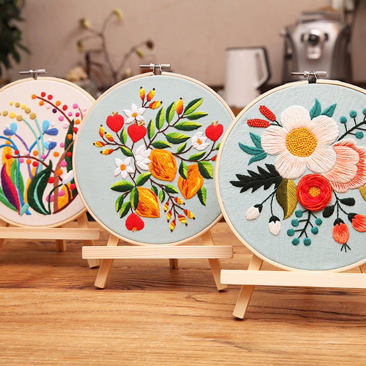 DIY Floral Embroidery Kit