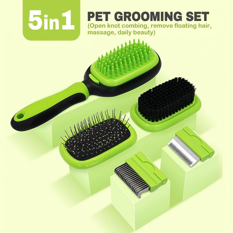 5-in-1 Pet Grooming Brush Set