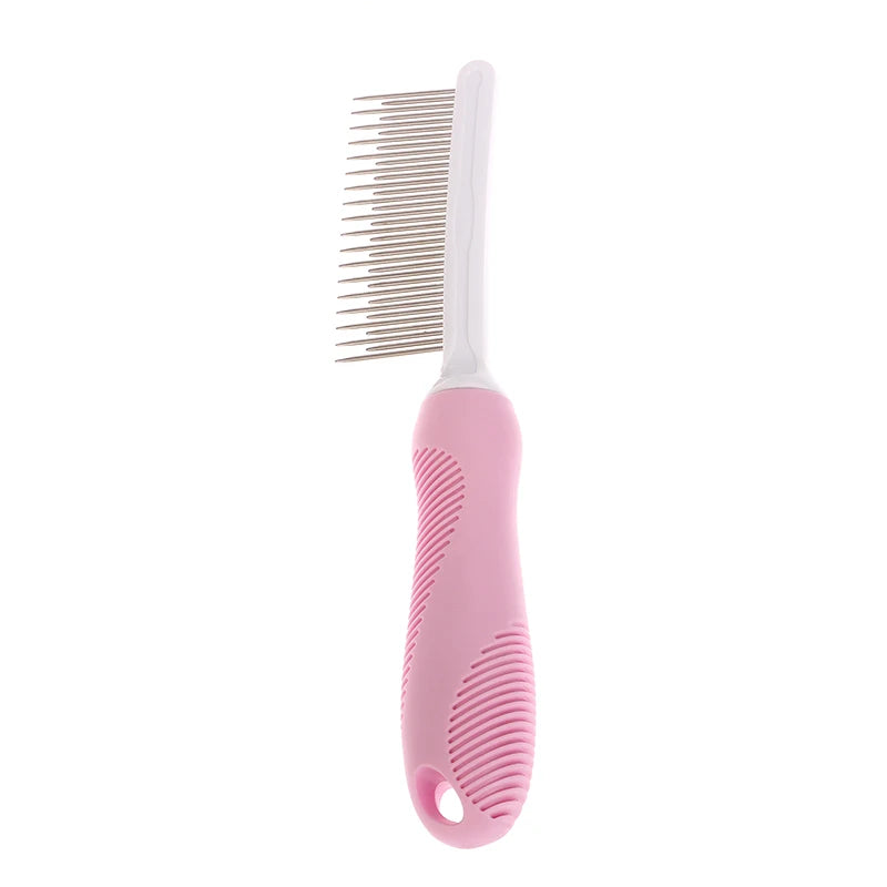 Pet Grooming Comb with Long & Short Stainless Steel Teeth