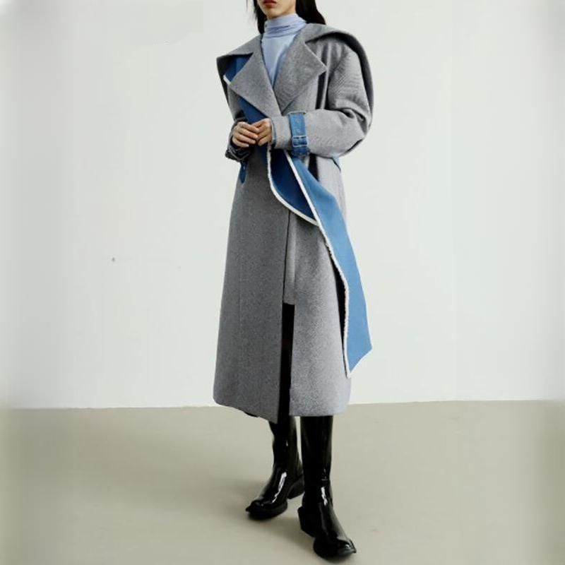 Women's Cotton-Blend Contrast-Detail Coat