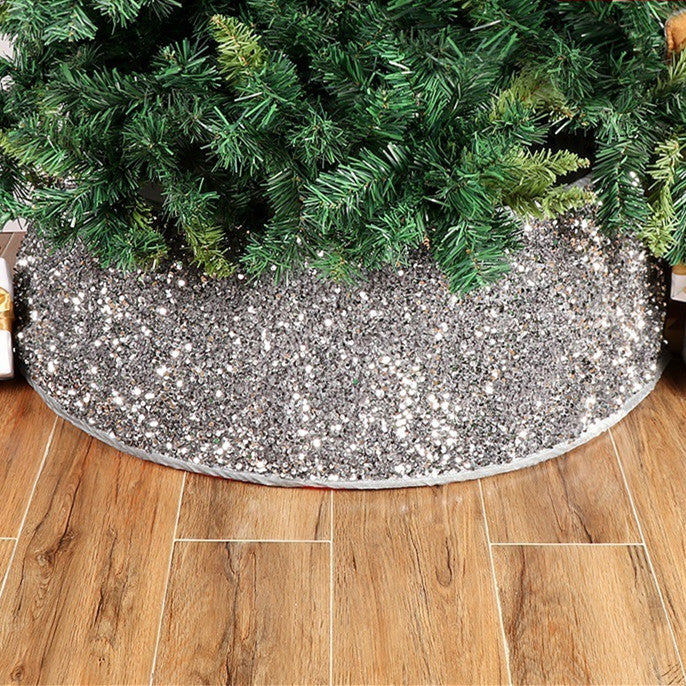 Silver Sequin Christmas Tree Collar