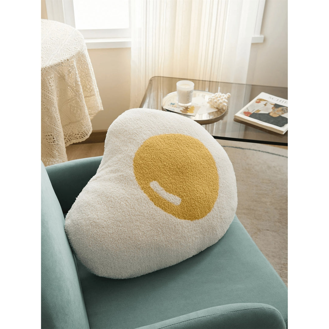 Kawaii Fried Egg Throw Pillow – Super Soft Cozy Cushion for Home Decor