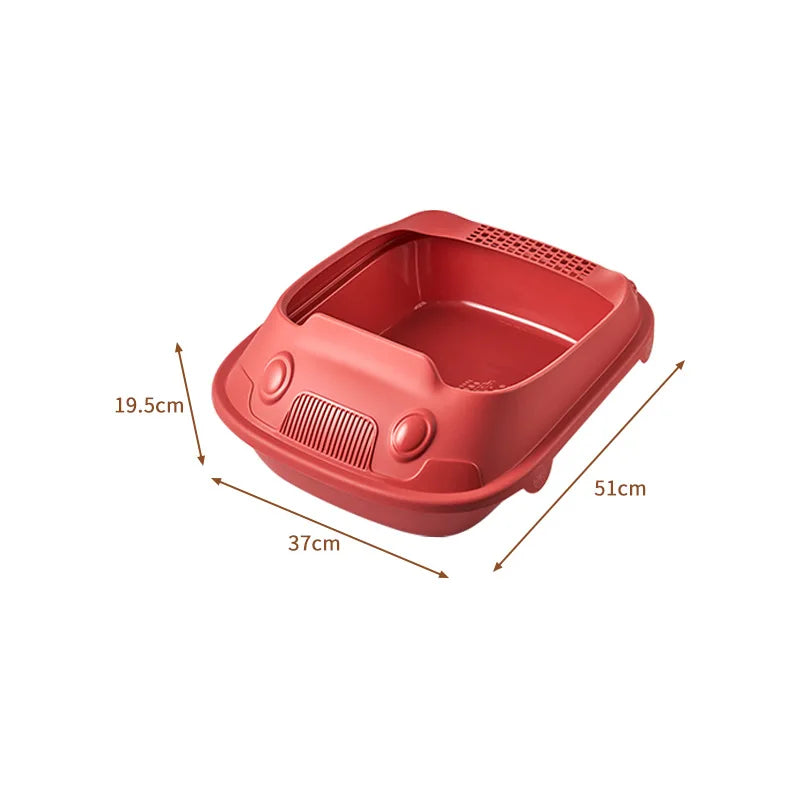 Large Capacity Semi-Closed Cat Litter Box