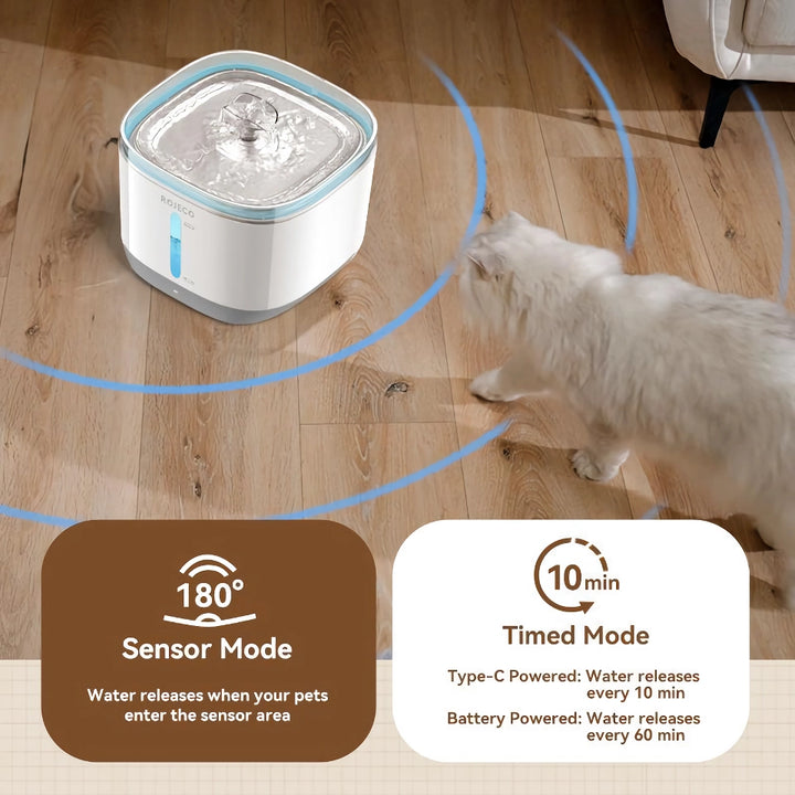 Wireless Automatic Pet Water Fountain with Smart Sensor