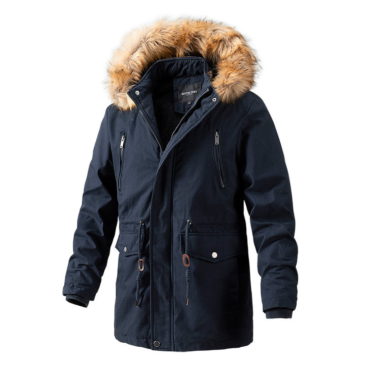 European And American Detachable Leisure Washed-out Men's Coat Winter Jacket