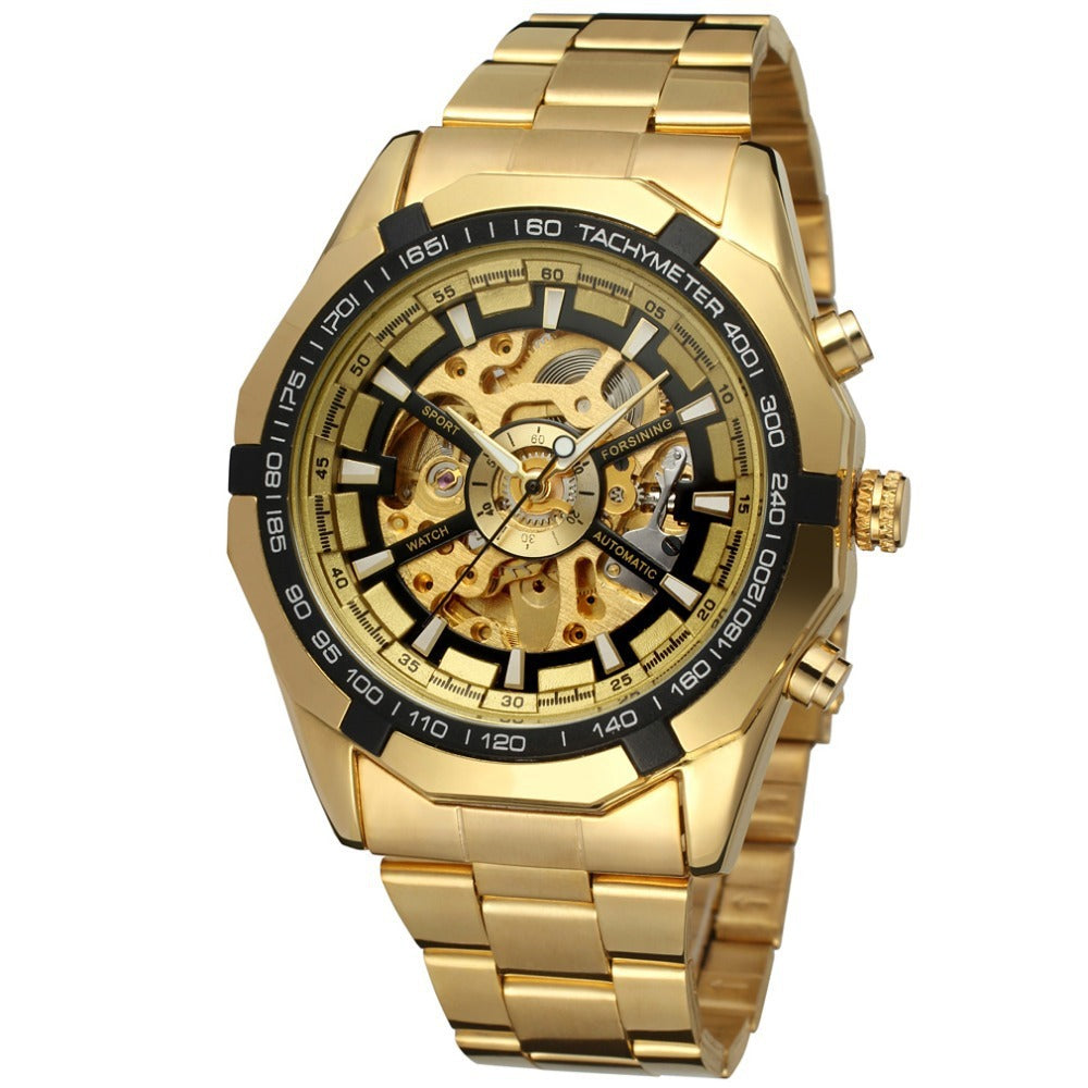 High-end Men's Fashion Gold Casual Automatic Mechanical Watch