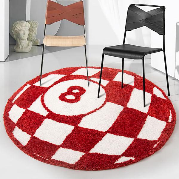 Billiards 8 Ball Tufted Area Rug