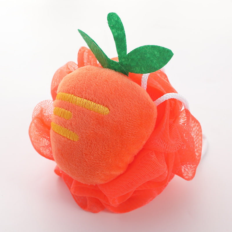 Cartoon Fruit Shower Bath Ball Exfoliating Sponge