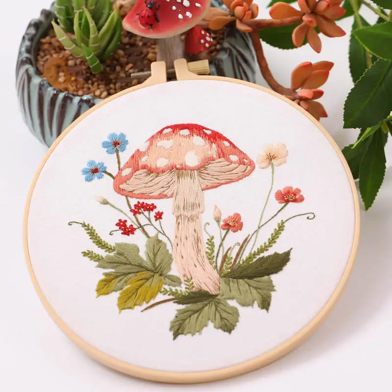 Mushroom Embroidery Kit for Beginners