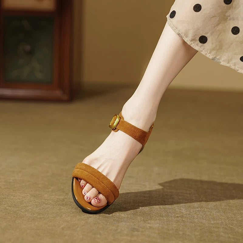 Stylish Women's Square Heel Summer Sandals
