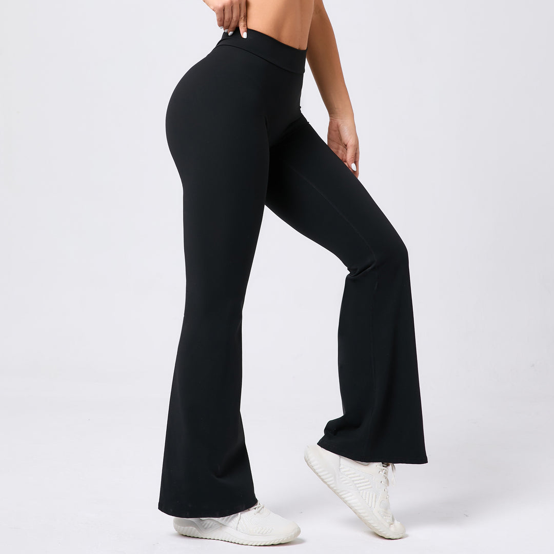 Ladies' Hip Lifting Yoga V Waist Bell-bottom Pants