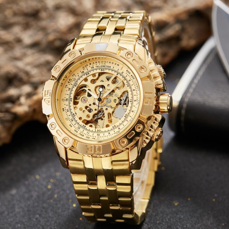 Men's Luxury Automatic Mechanical Watch All-steel Hollow Watch