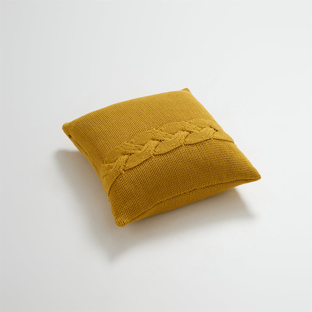 Nordic Twist Design Knitted Pillow Case