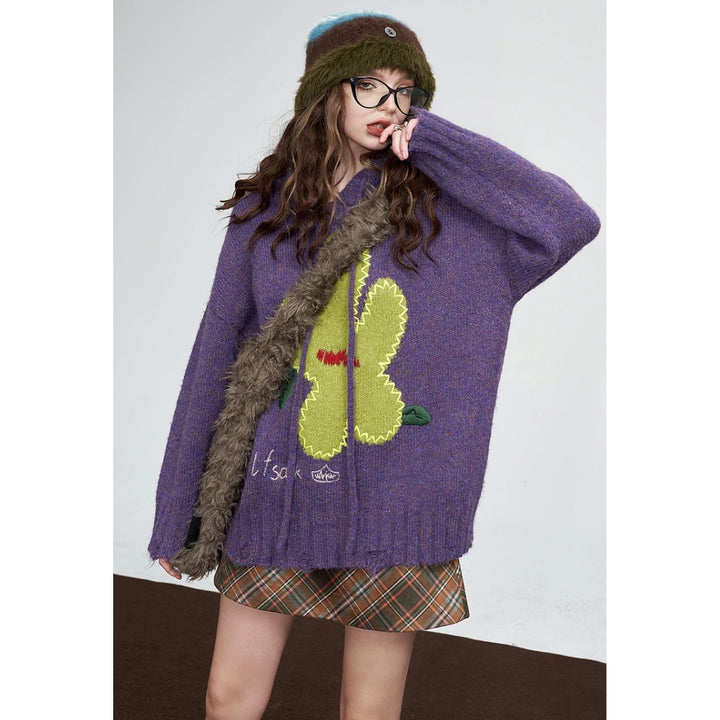 Cozy Purple Hoodie Sweater for Women