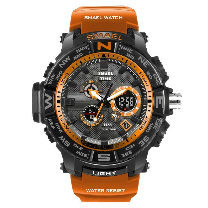 Waterproof And Shockproof Dual Display Luminous Watch