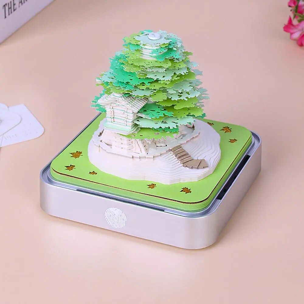 2024 Earth Paper Art Calendar Memo Pad