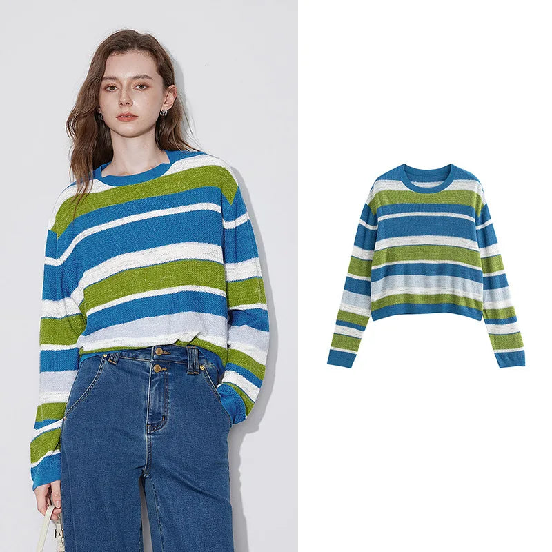 Women's Striped Knitted Sweater