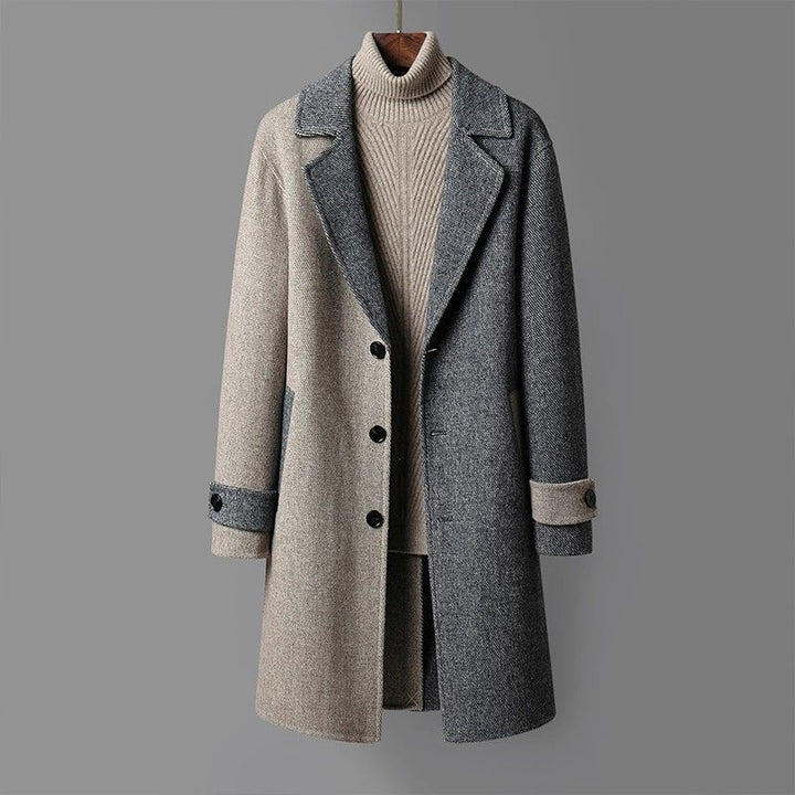 Men's Mid-length Woolen Coat Korean Style Loose