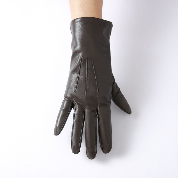 Wool In Driving And Biking Lengthened Goat Leather Gloves For Women