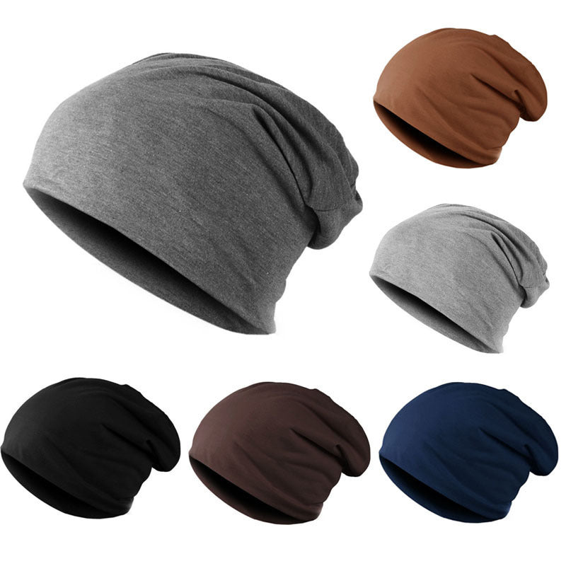 Solid Color Autumn Spring Beanies Hats For Man Male