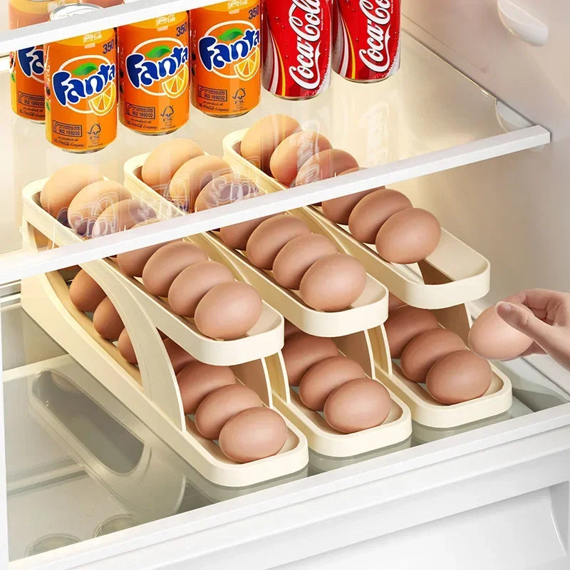 Automatic Scrolling Egg Rack Holder